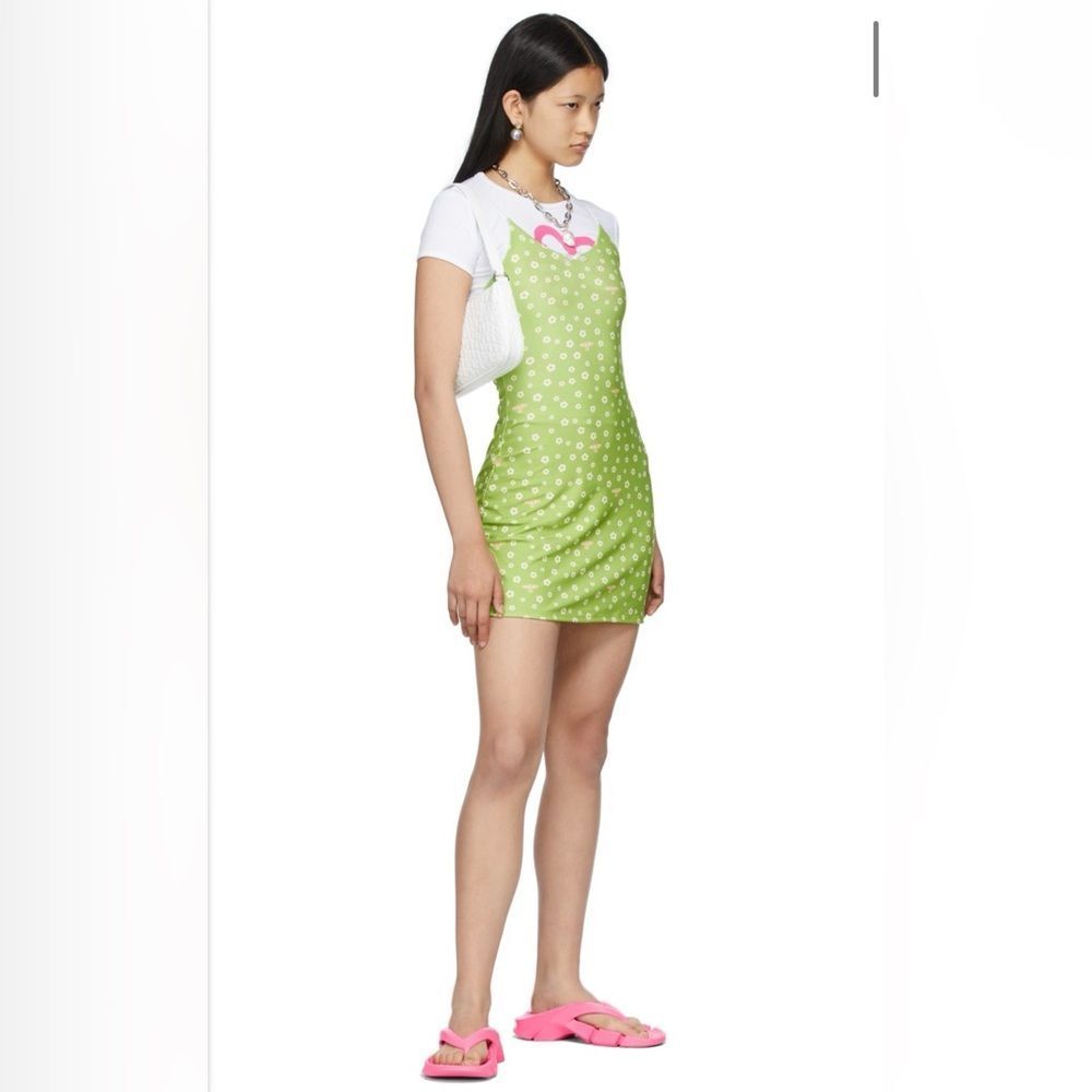 OMIGHTY Green Daisy Mini Dress